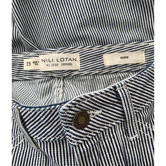 Nili Lotan "Quentin" Striped Jeans, size 25 ** HEMMED ** - Picture 9 of 13